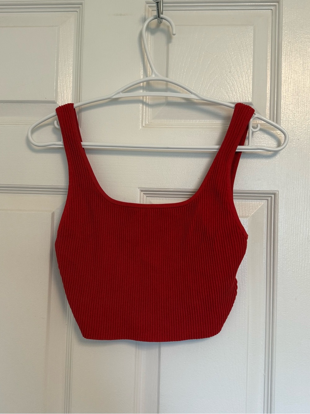Aritzia Babaton Red Sculpt Knit Top